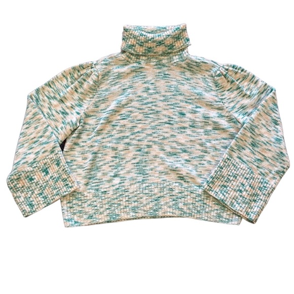 LC Lauren Conrad | Space Dye Turtleneck Knit Green/Tan XXL - Picture 4 of 12